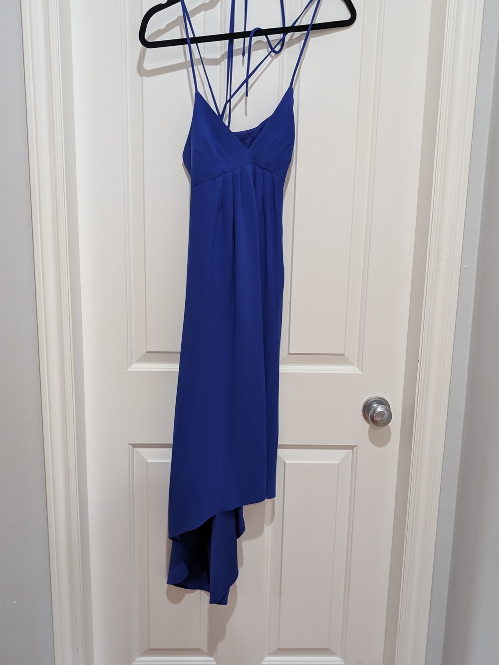 Wilfred Royal Blue High-Low Spaghetti Strap Dress